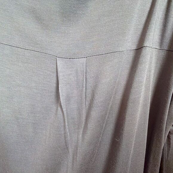 Thomas Wylde Scull Graphic Long Sleeve Oversized Tunic Silk Dress – Gray S /M (0 - Picture 8 of 14